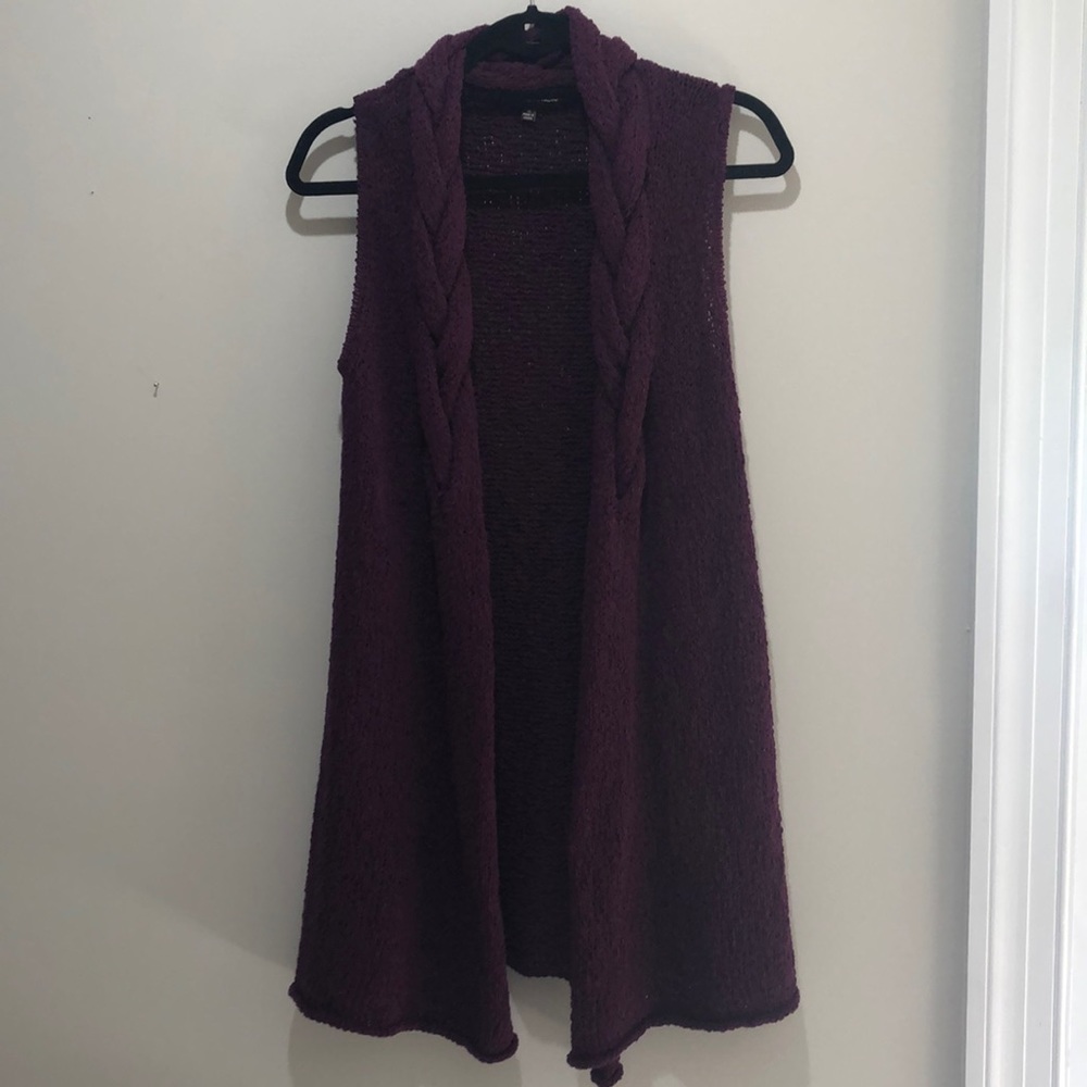Adrienne Vittadini braided sweater vest